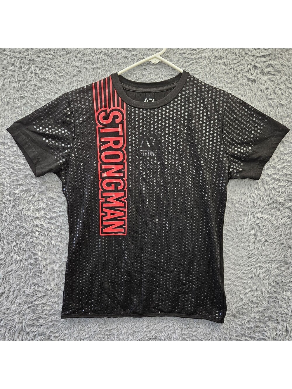 A7 Strongwear Bar Grip T Shirt Women XL "Strongman" Graphic XLNT Condition